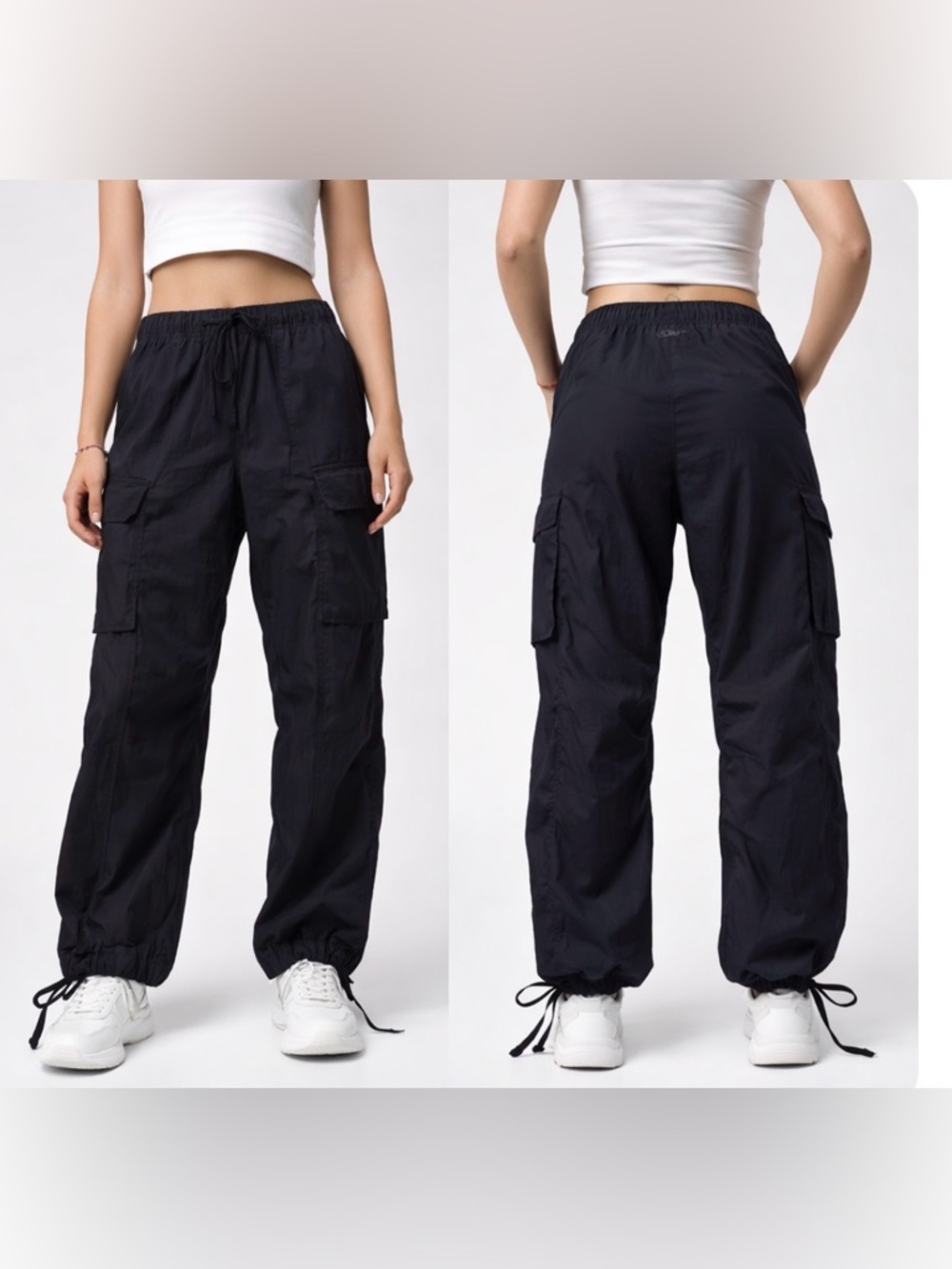 Lululemon Lightweight Adjustable Cargo Pants Women’s XS Black Athleisure NWOT